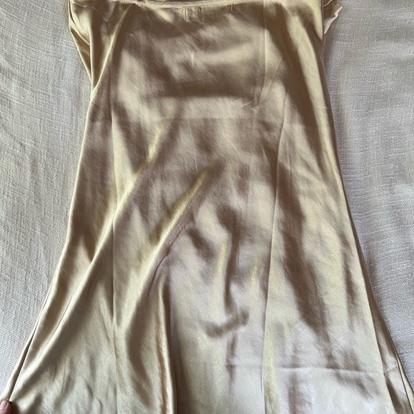 Champagne Satin Audrey 3+1 Mini Dress - Picture 5 of 6